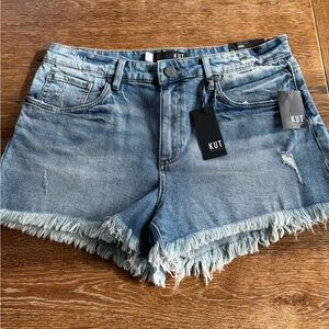 Kut from the Kloth Distressed Blue Jean Shorts
